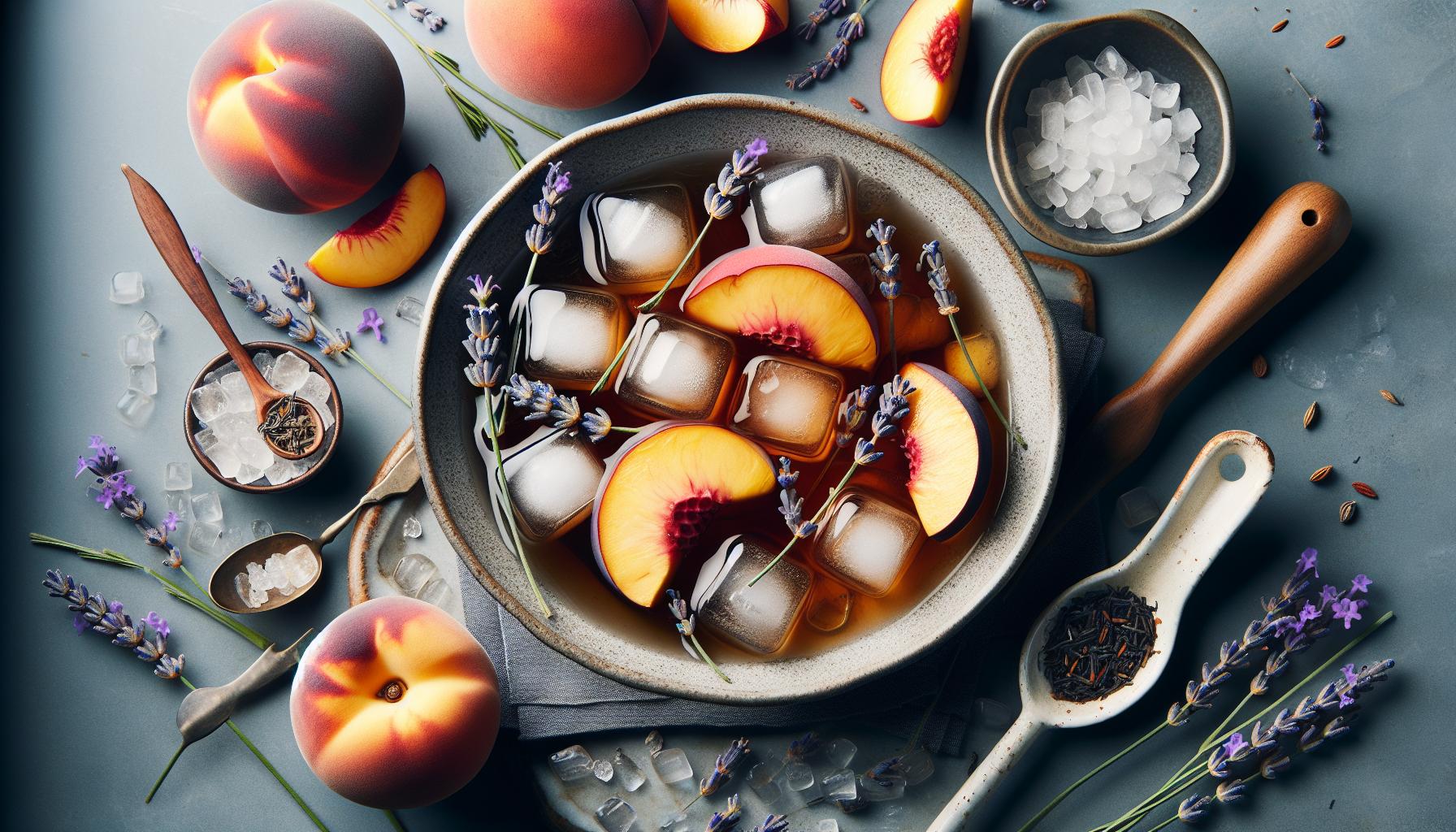 Refreshing Summer Revival: Homemade Iced Peach and Lavender Tea Recipe