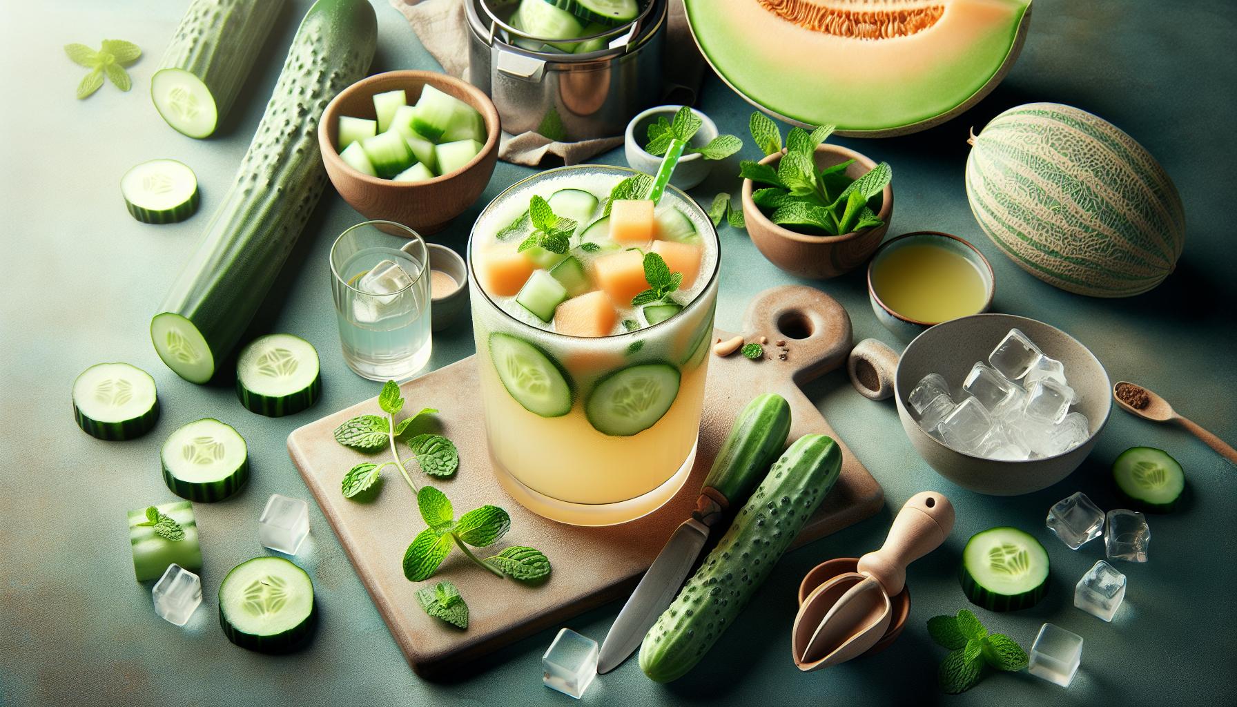 Refreshing Summer Quench: Easy Cucumber Melon Cooler Recipe!