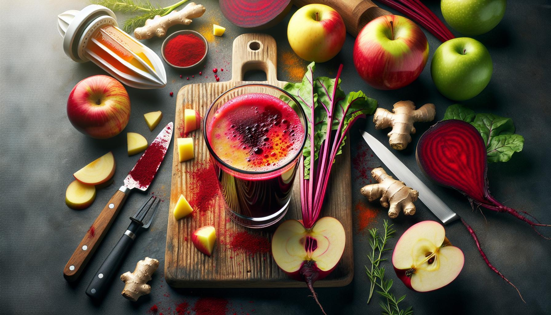 Healthy Apple Beetroot Ginger Juice Recipe: Detox Delight