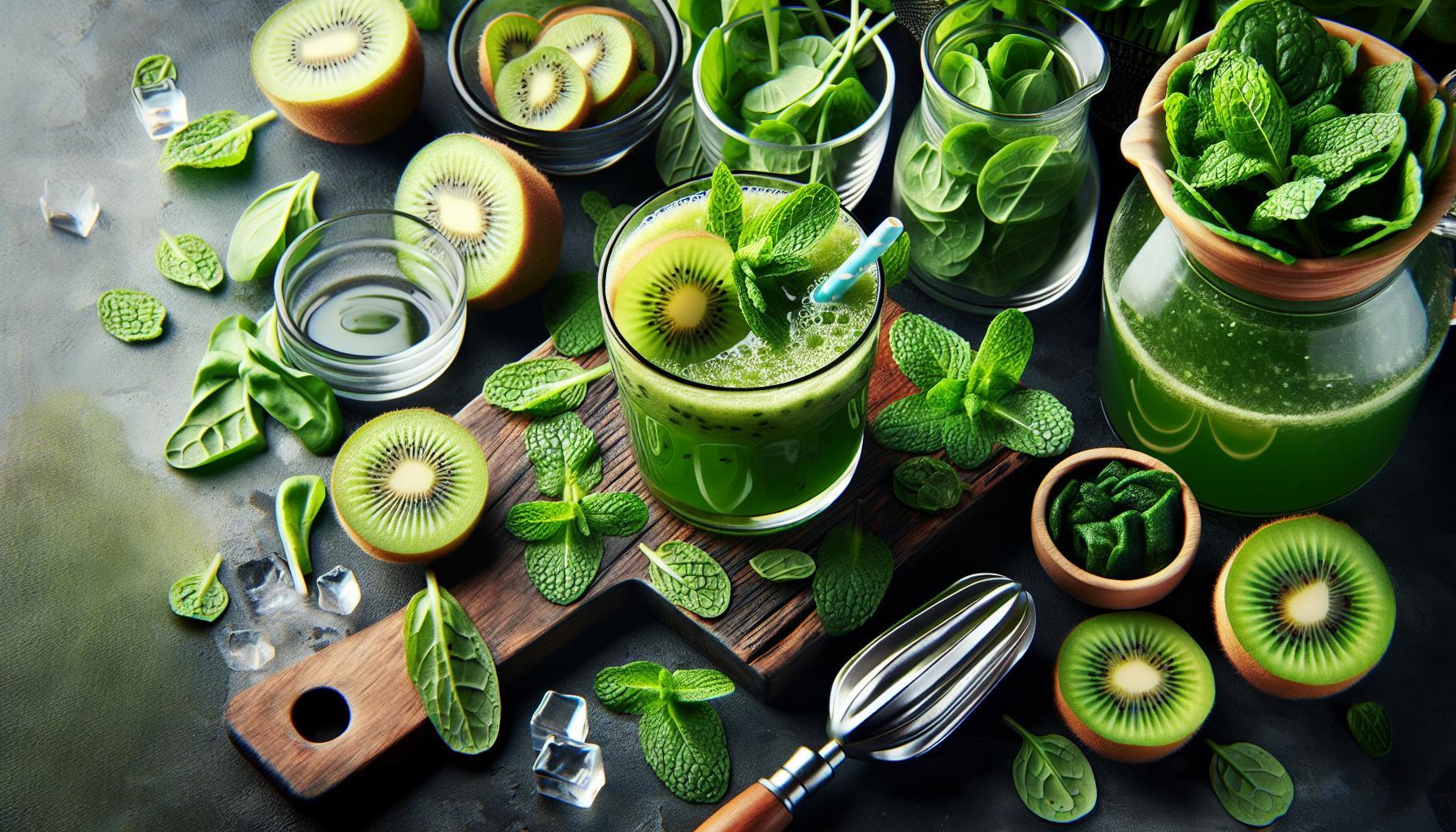 Refreshing Kiwi Mint and Spinach Juice Recipe for Vibrant Health & Energy
