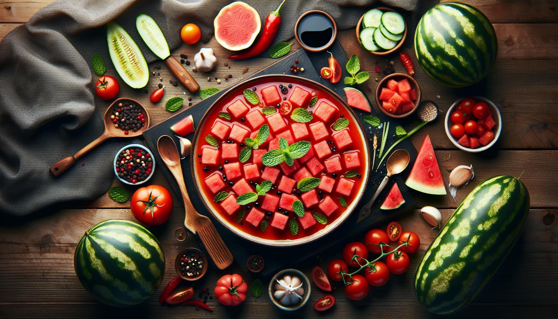 Refreshing Cold Watermelon Gazpacho Recipe: Perfect for Hot Summer Days!