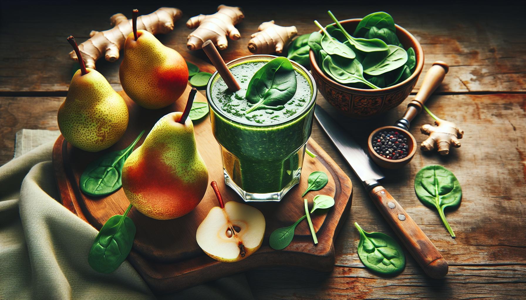 Revitalize Your Health: Pear and Spinach Detox Smoothie Recipe for a Natural Cleanse