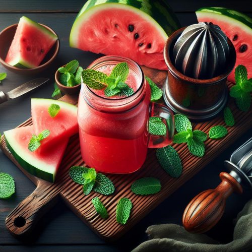 Refreshing Summer Delight: Healthy Fresh Mint and Watermelon Juice Recipe