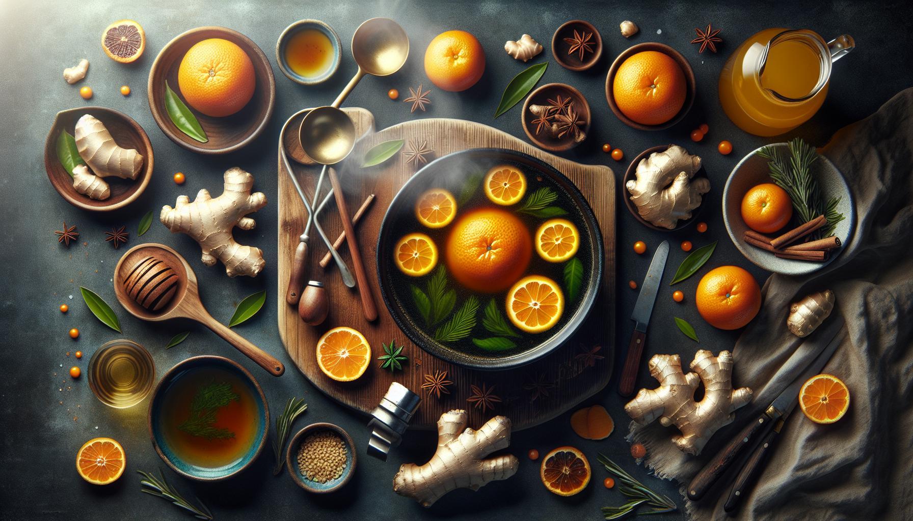 Zesty Tangerine Ginger Sipping Broth: A Refreshing Twist on a Healthy Recipe