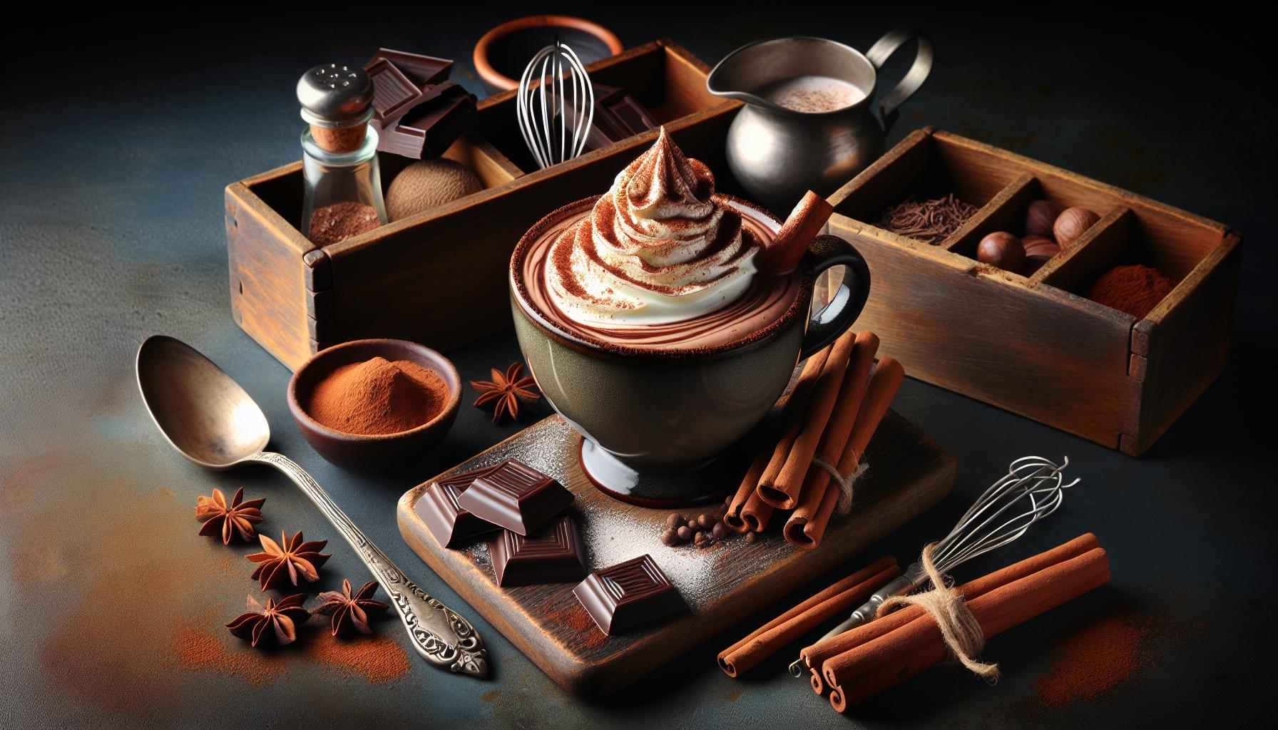Sweet & Savory Delight: Spiced Hot Chocolate with Cinnamon Recipe for Cozy Evenings