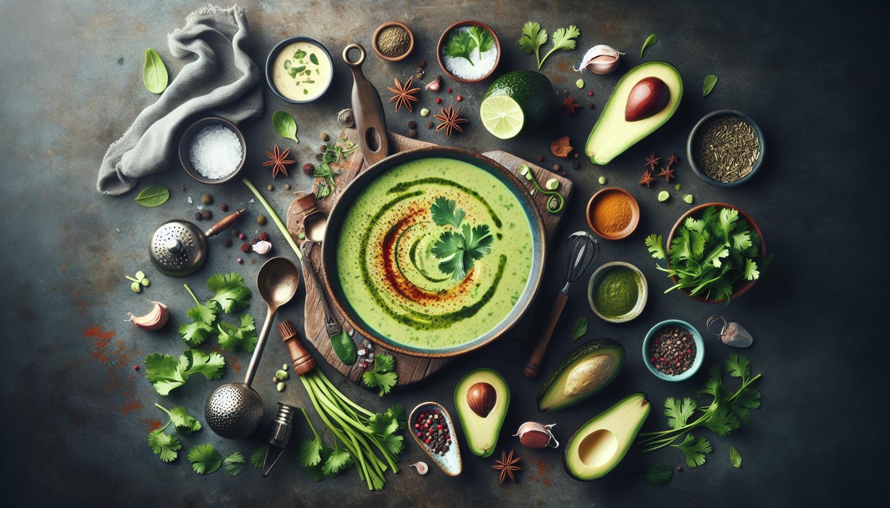 Refreshing & Creamy: Chilled Avocado and Cilantro Soup Recipe for Summer Delight!